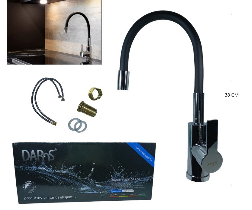 CANILLA FLEXIBLE NEGRA MONOCOMANDO 304A ARG9110 C0030