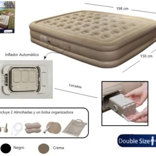 COLCHON INFLABLE CON INFLADOR AUTOMATICO 5min. ICO-160913