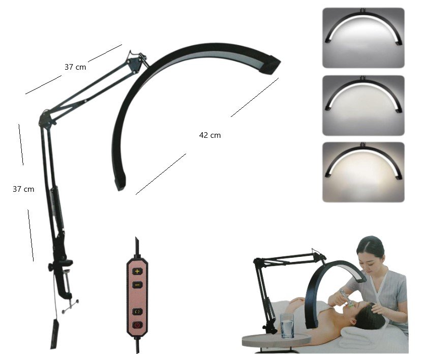 VELADOR MEDIA LUNA BASE ARTICULADA LED-83022