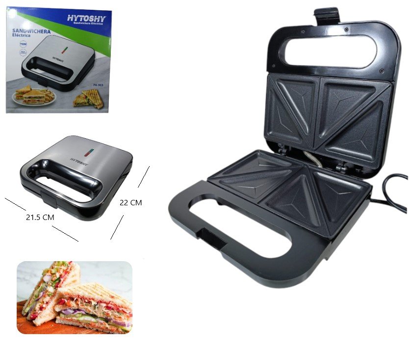 SANDWICHERA ELECTRICA 750W PA-903