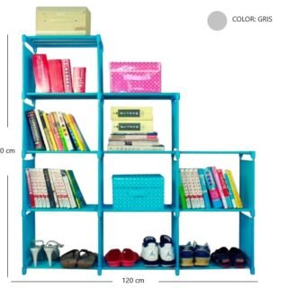 MUEBLE ORGANIZADOR BIBLIOTECA (GRIS) R13-002