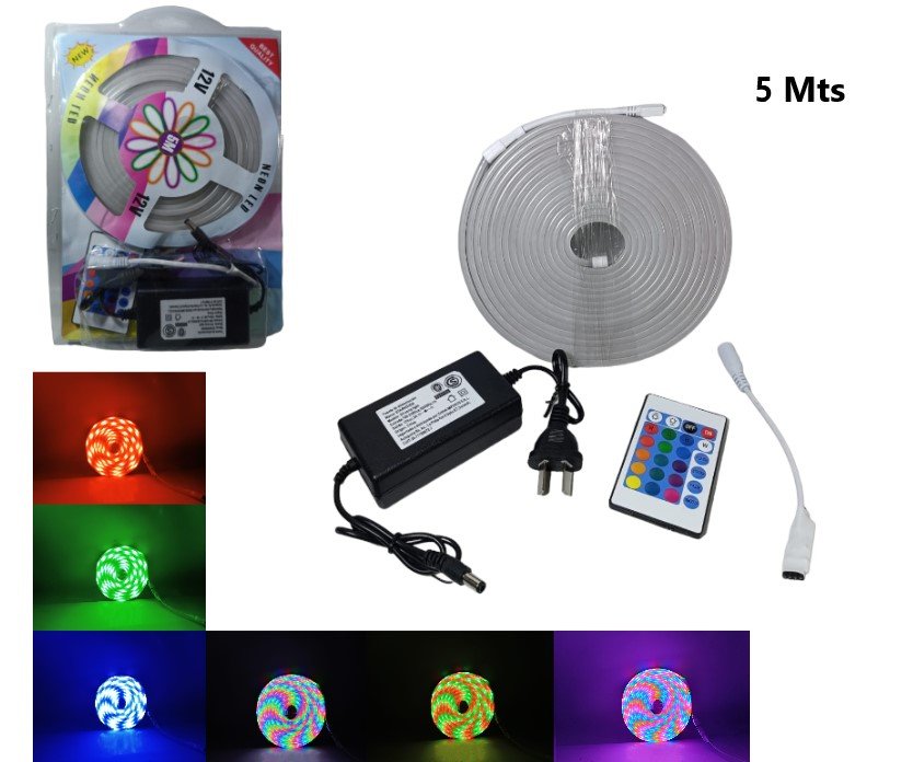 LED-9732 TIRA NEON RGB 5M C/ CONTROL 12V IP65 SV-STRIP