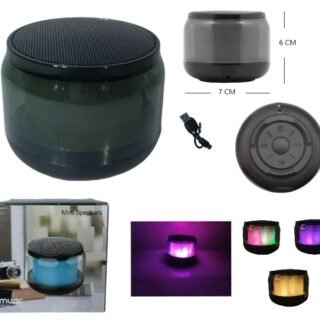 PARLANTE MINI SPEAKER BLUETOOTH C/LUZ COLORES RPT2         L59