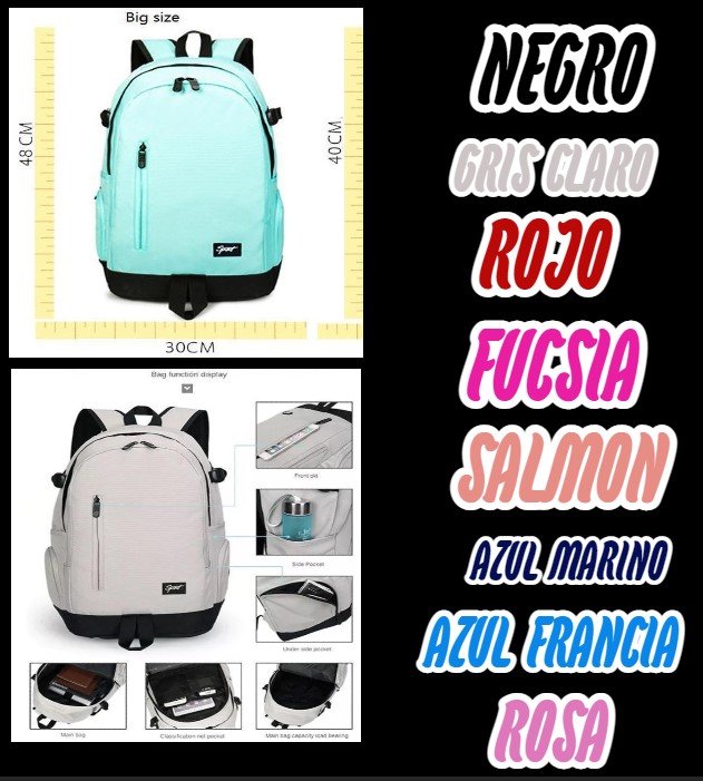 MOCHILA IMPERMEABLE JUVENIL (NO BEIGE) 21089