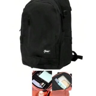 MOCHILA JUVENIL PORTANOTEBOOK SOLO NEGRO               21089