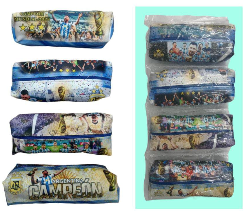 CARTUCHERA GDE x 4 ARGENTINA/BOCA/RIVER 99331