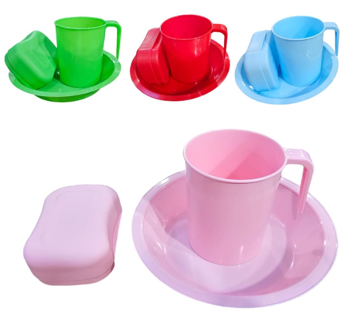 SET JARDIN X 3 TAZA-PLATO Y JABONERA EN BOLSA 99339
