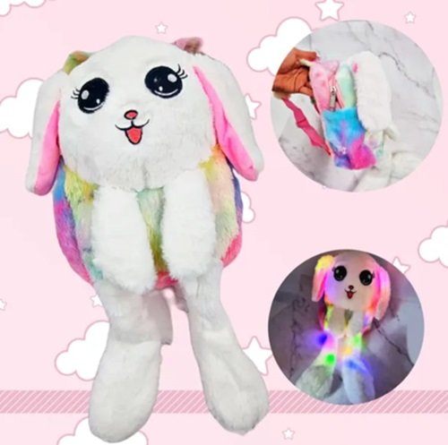 MOCHILA PELUCHE LEVANTA OREJA (SIN LUZ) A-M0650