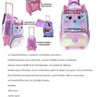 MOCHILA CON CARRITO 45 CM REFORZADA M-38273