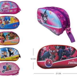 CARTUCHERA ESCOLAR 3D PERSONAJES                P-240