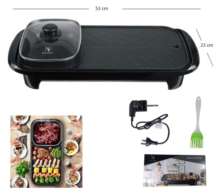 GRILL PARRILLA ELECTRICA C/OLLA SV-S504