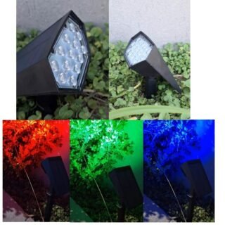 ESTACA SOLAR C/ CONTROL LUZ RGB IP65 KSM-888RGB