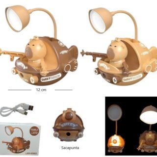 VELADOR CAPYBARA AVIÓN XJD-502 LED-83063