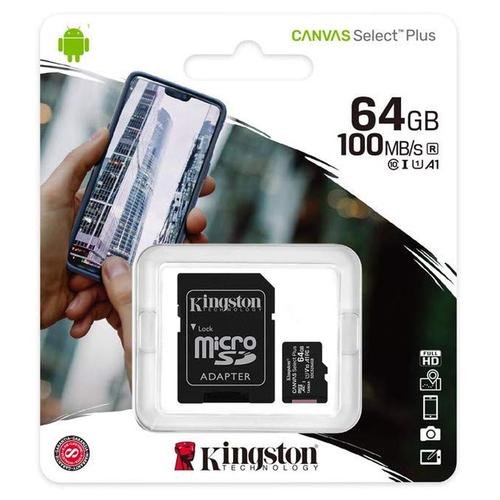 MEMORIA KINGSTON 64G CANVAS MICROSD 100MB MSD-64GB