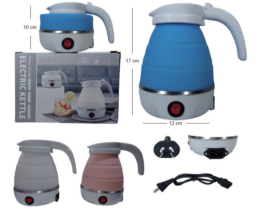 PAVA JARRA ELECTRICA PLEGABLE DE SILICON 600ML AV-2826/YS-2008