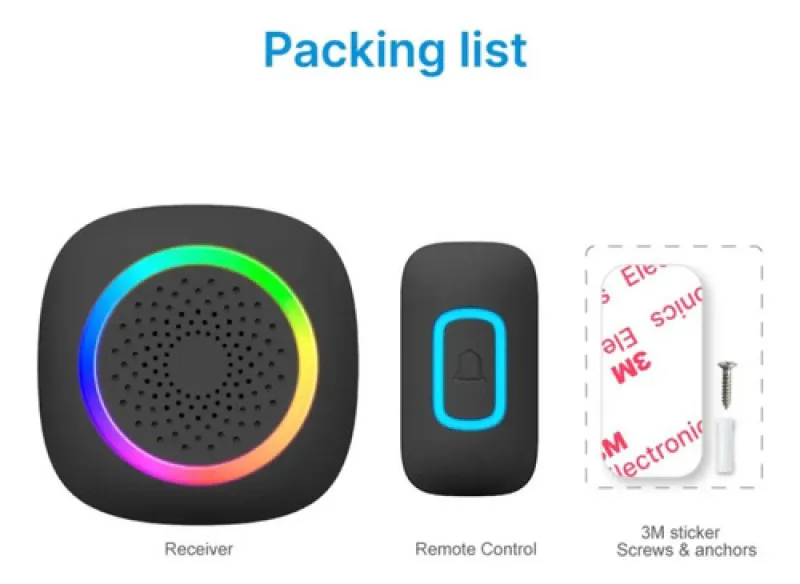 TIMBRE WIRELESS DOORBELL KIT 300MTS RL-3995