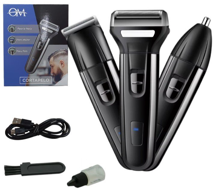 CORTA BARBA 3 EN 1 RECARGABLE CHY-7213