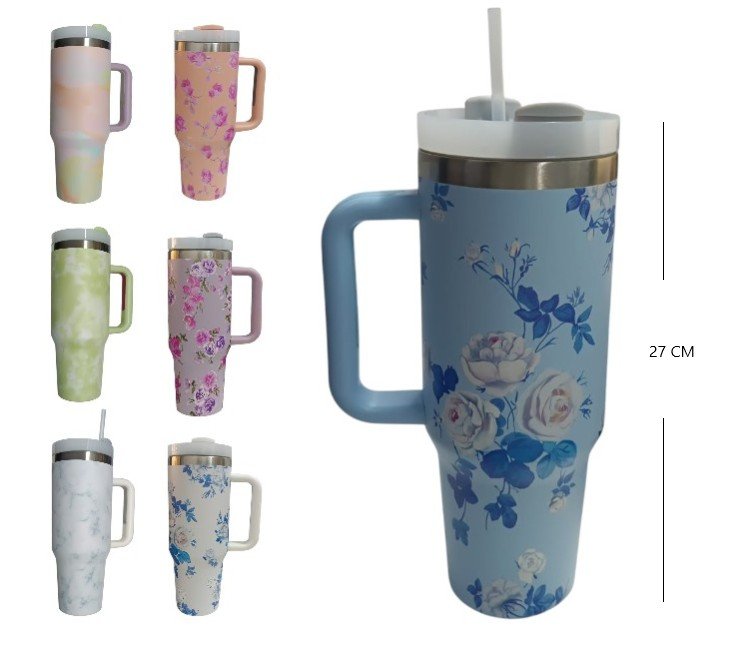 VASO 1.2 TERMICO C/SORBETE DISEÑOS 1200ML