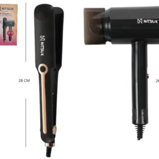 SET DE SECADOR 2400W + PLANCHA DE PELO 45W NITSUK         SKD-4