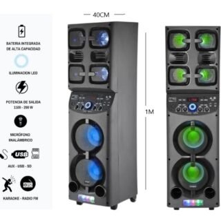 PARLANTE TORRE CON MICROFONO