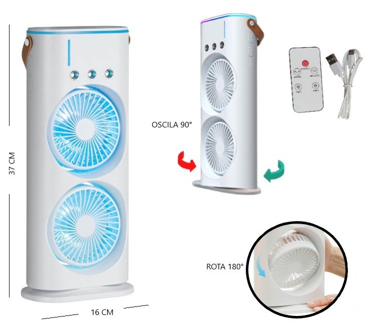 VENTILADOR HUMIFICADOR PORTATIL F18