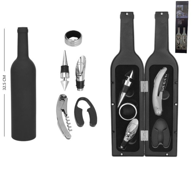 SET DESTAPADOR BOTELLA DE VINO 5 PCS