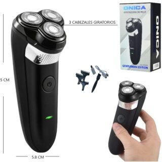 CORTA BARBA ONICA DE 3 CABEZALES RECARGABLE
