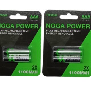 PILAS AAA BLISTER RECARGABLE NOGA 1100MAH