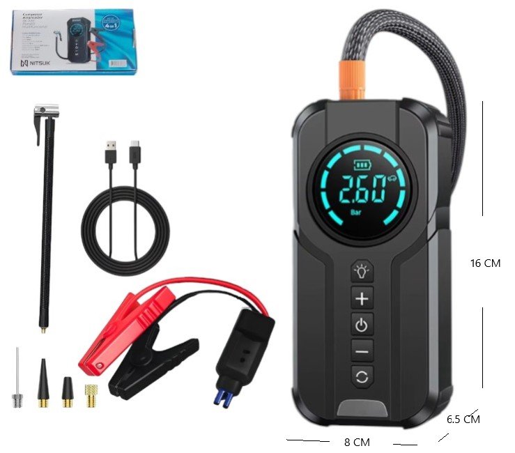 COMPRESOR ARRANCADOR DE AIRE PORTATIL