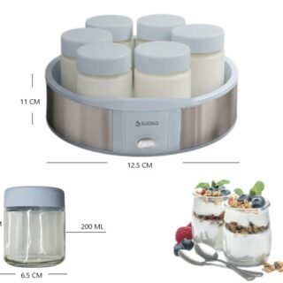 YOGURTERA CON 7 VASOS DE VIDRIO