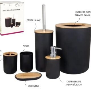 SET ORGANIZADOR DE BAÑO 6 PCS