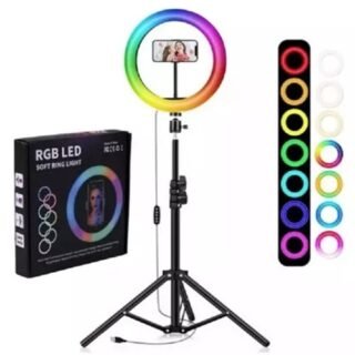 ARO DE LUZ RGB 36CM CON TRIPODE 2.10MTS