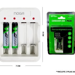CARGADOR USB C/ PILAS AAA