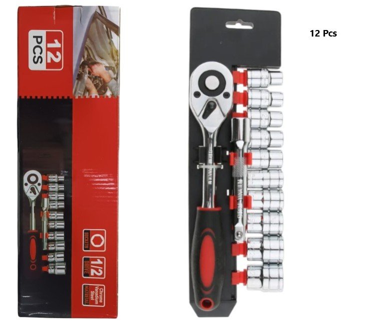 SET DE LLAVE 1/2 TUBO 12PCS CV-12P