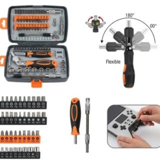 KIT 68 EN 1 DESTORNILLADORES C/TRINQUETE