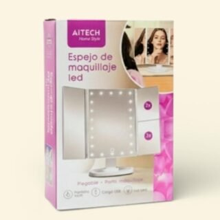 ESPEJO AITECH TRIPLE CON LUZ LED
