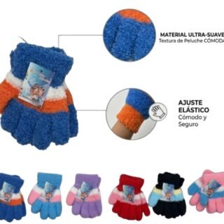 GUANTE POLAR PARA NIÑOS COLORES SURTIDOS PACK X12