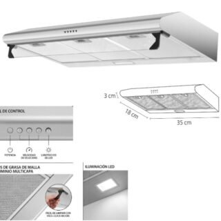 EXTRACTOR DE COCINA 80W