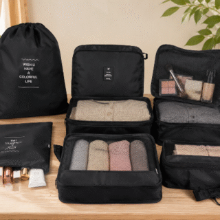 Kit 9 bolsos y neceser para viaje