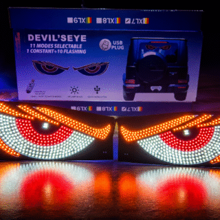 Ojos luz led para parabrisas con varios ritmos de luces (par grande)