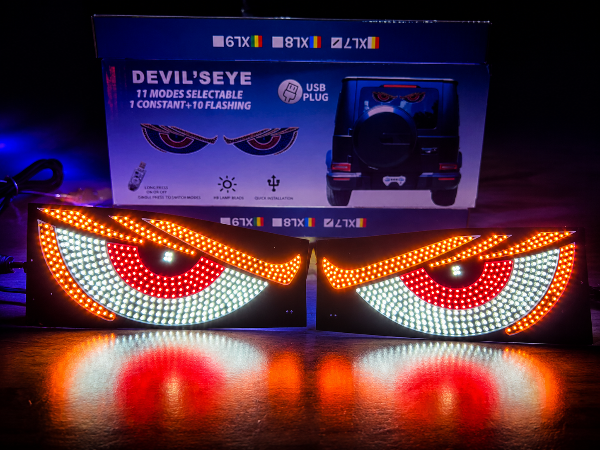 Ojos luz led para parabrisas con varios ritmos de luces (par grande)
