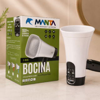 Bocina altavoz portátil con linterna
