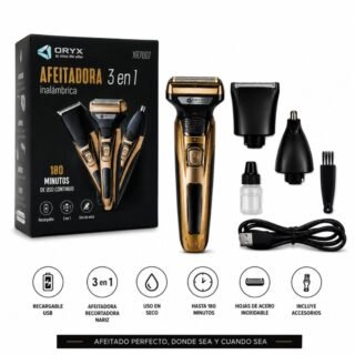 CORTA BARBA 3 EN 1 RECARGABLE XR7907