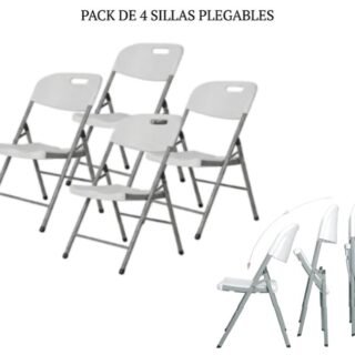 SILLA PLEGABLE PACK X4